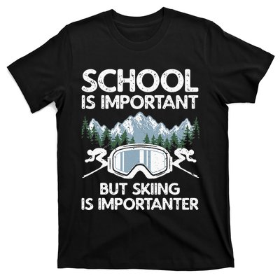 Funny Skiing Design For Men Women Skier Ski Skiing Lovers T-Shirt