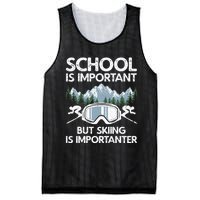 Funny Skiing Design For Men Women Skier Ski Skiing Lovers Mesh Reversible Basketball Jersey Tank