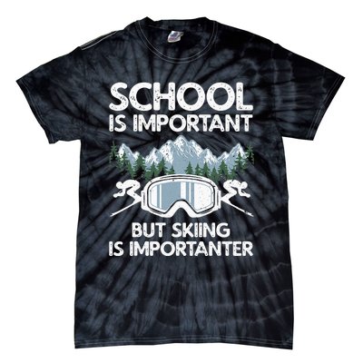 Funny Skiing Design For Men Women Skier Ski Skiing Lovers Tie-Dye T-Shirt