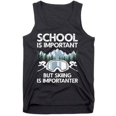 Funny Skiing Design For Men Women Skier Ski Skiing Lovers Tank Top