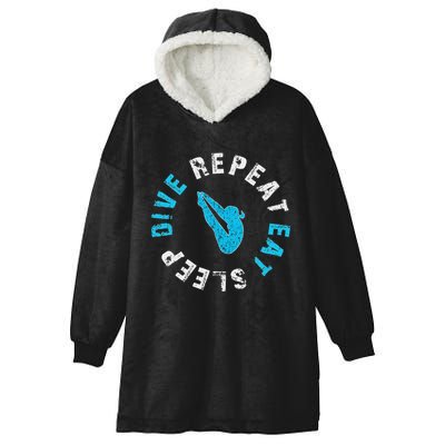Funny Springboard Divers & Diving Board Game Gift Hooded Wearable Blanket