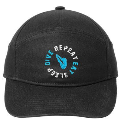 Funny Springboard Divers & Diving Board Game Gift 7-Panel Snapback Hat