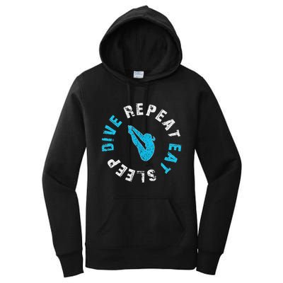 Funny Springboard Divers & Diving Board Game Gift Women's Pullover Hoodie