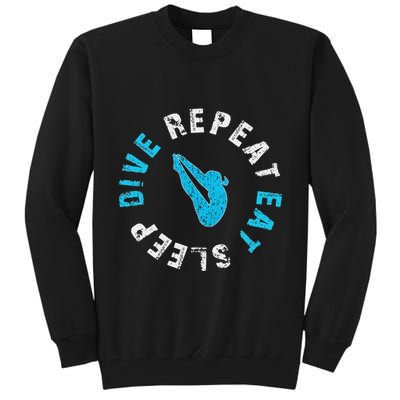 Funny Springboard Divers & Diving Board Game Gift Tall Sweatshirt