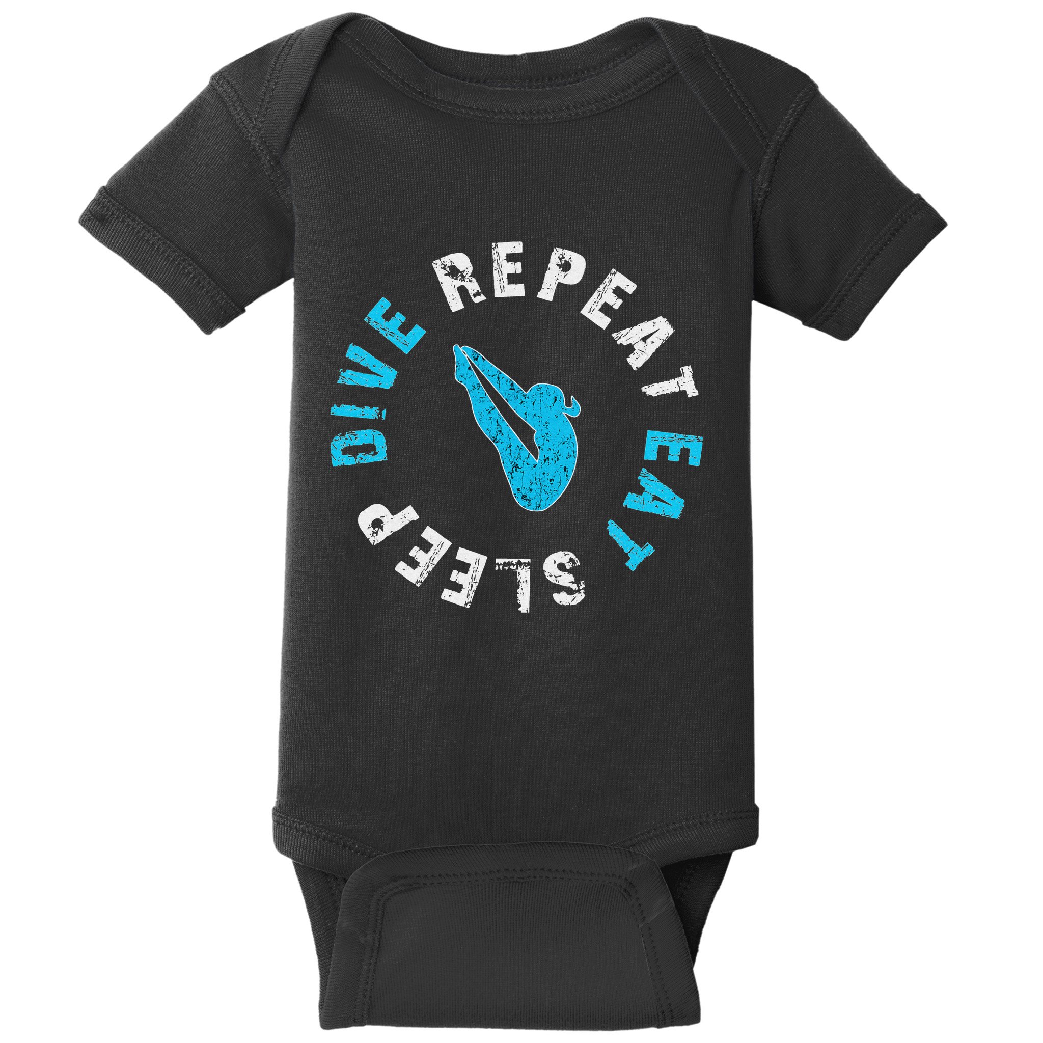 Funny Springboard Divers & Diving Board Game Gift Baby Bodysuit