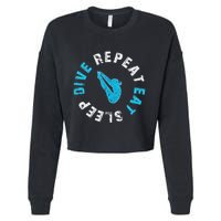 Funny Springboard Divers & Diving Board Game Gift Cropped Pullover Crew