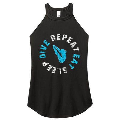 Funny Springboard Divers & Diving Board Game Gift Women's Perfect Tri Rocker Tank