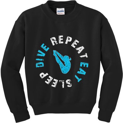 Funny Springboard Divers & Diving Board Game Gift Kids Sweatshirt