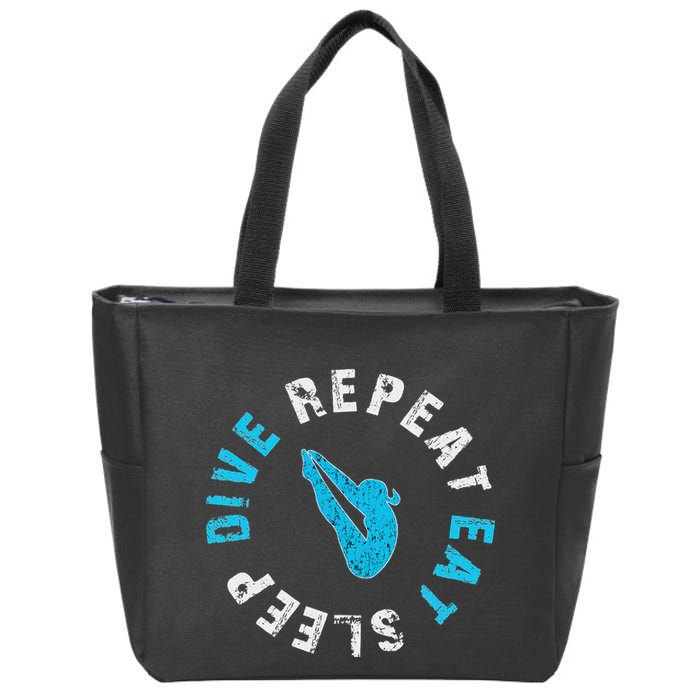 Funny Springboard Divers & Diving Board Game Gift Zip Tote Bag