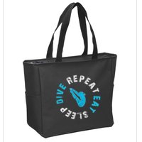 Funny Springboard Divers & Diving Board Game Gift Zip Tote Bag