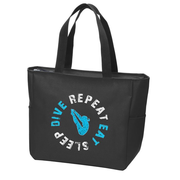 Funny Springboard Divers & Diving Board Game Gift Zip Tote Bag