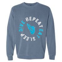 Funny Springboard Divers & Diving Board Game Gift Garment-Dyed Sweatshirt
