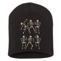 Funny Skeletons Dance Halloween Short Acrylic Beanie