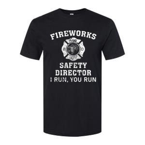 Fireworks Safety Director I Run You Run Bang Softstyle CVC T-Shirt