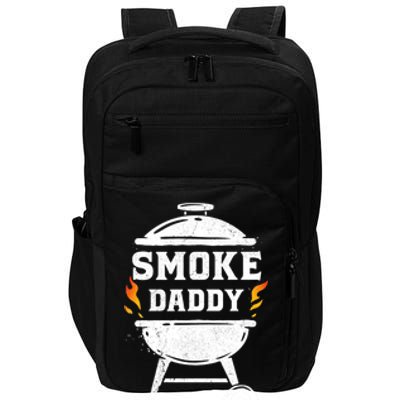 Funny Smoke Daddy Meat Smoking Bbq Grill Lover Pit Master Great Gift Impact Tech Backpack