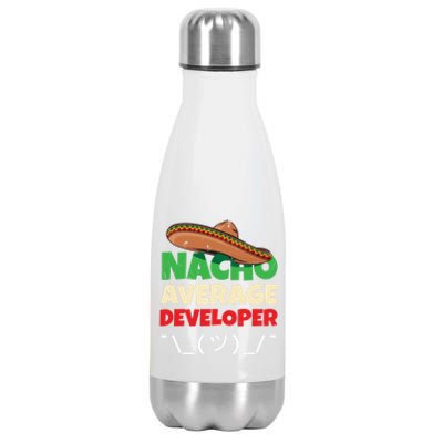 Funny Software Developer Pun Joke Programmer Coder Gift Stainless Steel Insulated Water Bottle