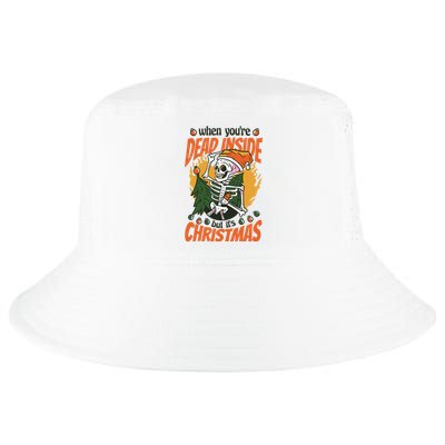 Funny Skeleton Dead Inside But Its Christmas Cool Comfort Performance Bucket Hat