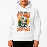 Funny Skeleton Dead Inside But Its Christmas Hoodie