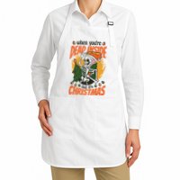Funny Skeleton Dead Inside But Its Christmas Apron