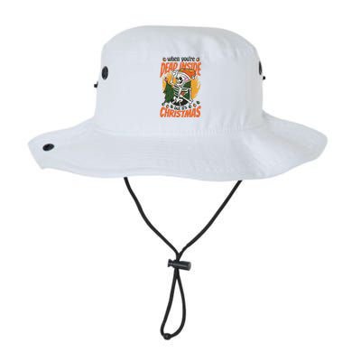 Funny Skeleton Dead Inside But Its Christmas Legacy Cool Fit Booney Bucket Hat