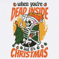 Funny Skeleton Dead Inside But Its Christmas Baby Bodysuit