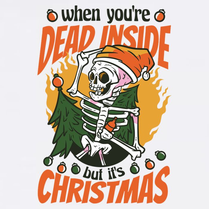 Funny Skeleton Dead Inside But Its Christmas Baby Bodysuit