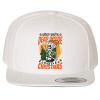 Funny Skeleton Dead Inside But Its Christmas Wool Snapback Cap