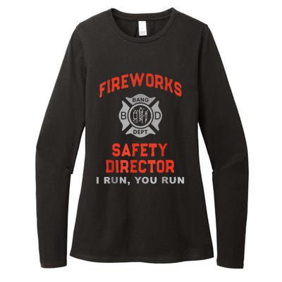 Fireworks Safety Director I Run You Run Funny 4th Of July Womens CVC Long Sleeve Shirt