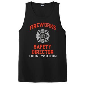 Fireworks Safety Director I Run You Run Funny 4th Of July PosiCharge Competitor Tank