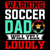 Funny Soccer Dad Will Yell Loudly Stripe Pom Pom Beanie