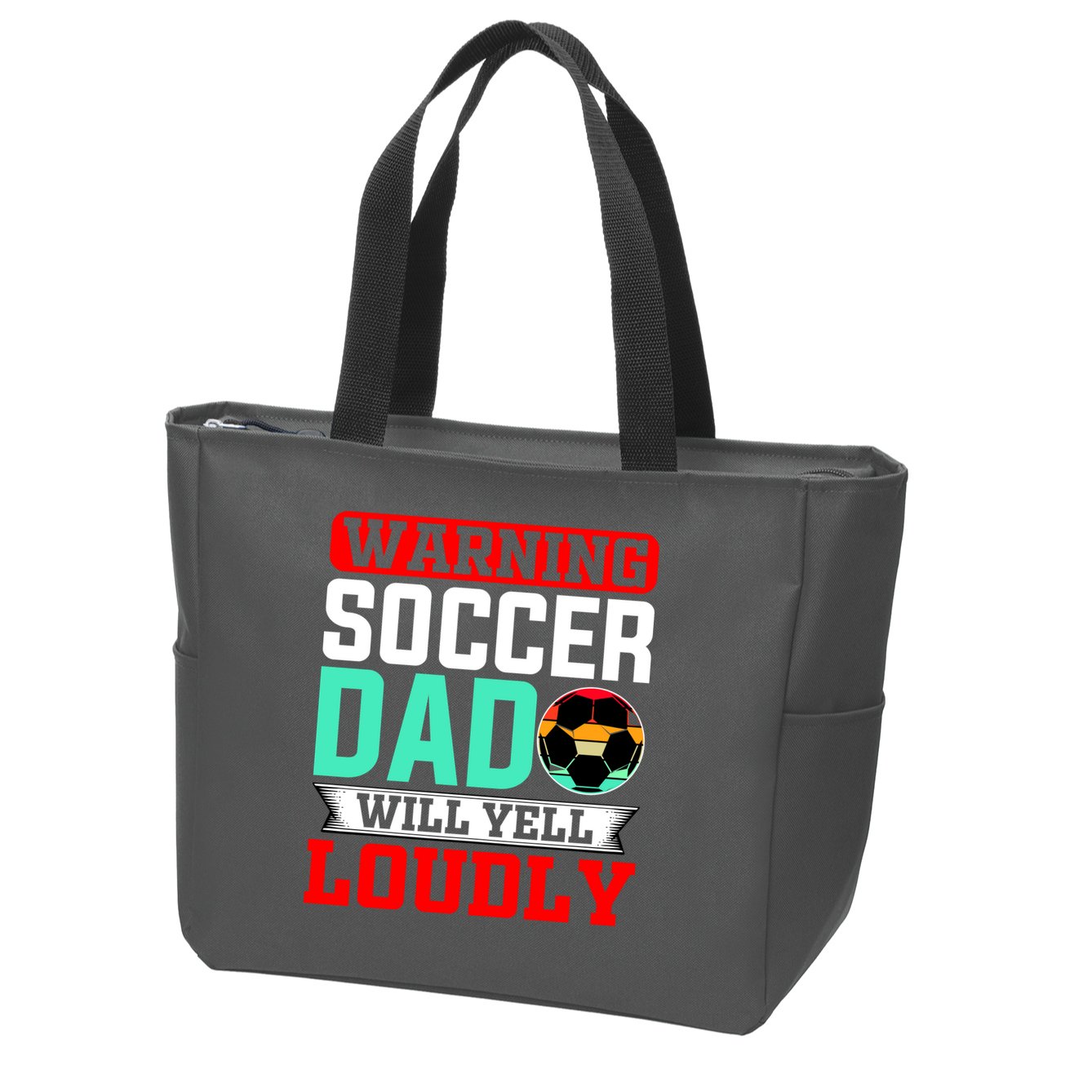 Funny Soccer Dad Will Yell Loudly Zip Tote Bag