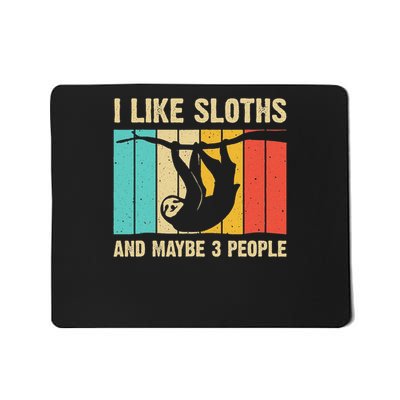 Funny Sloth Design For Sloth Lover Men Women Kids Introvert Mousepad