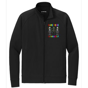 Funny Skeleton Dabbing Dare To Be Yoursel Gift Autism Awareness Stretch Full-Zip Cadet Jacket