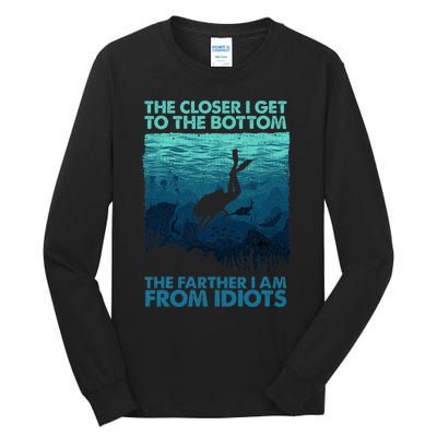 Funny Scuba Diving Themed Art For Women Scuba Diving Tall Long Sleeve T-Shirt