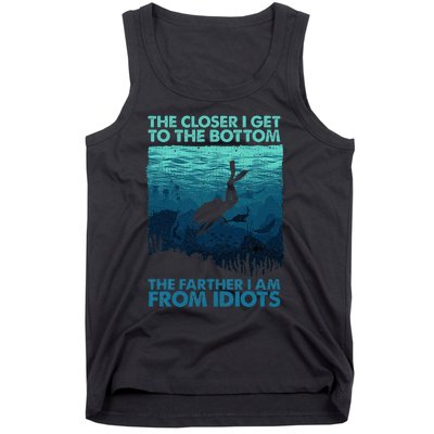 Funny Scuba Diving Themed Art For Women Scuba Diving Tank Top