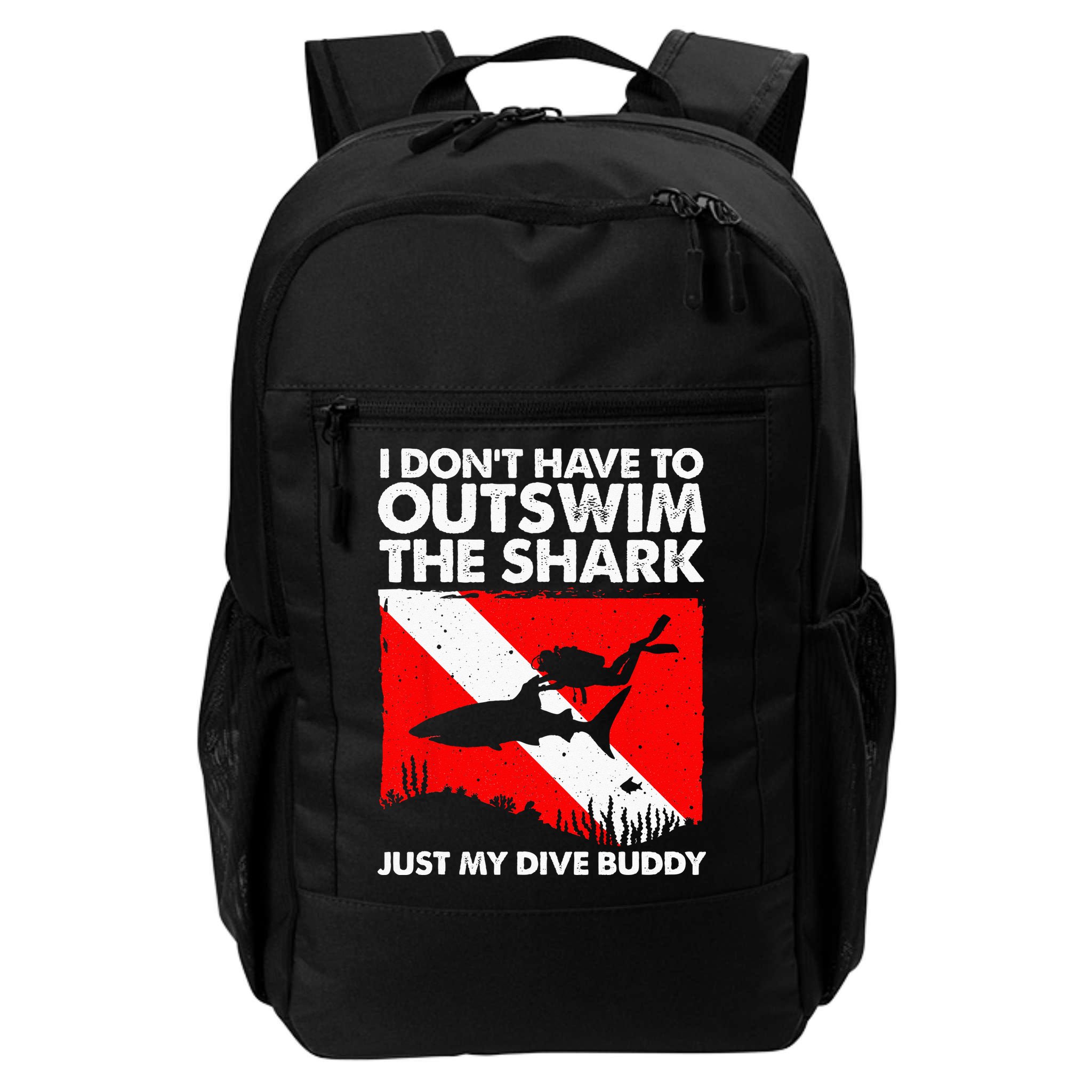 Funny Scuba Diving Design For  Shark Diving Buddy Backpack