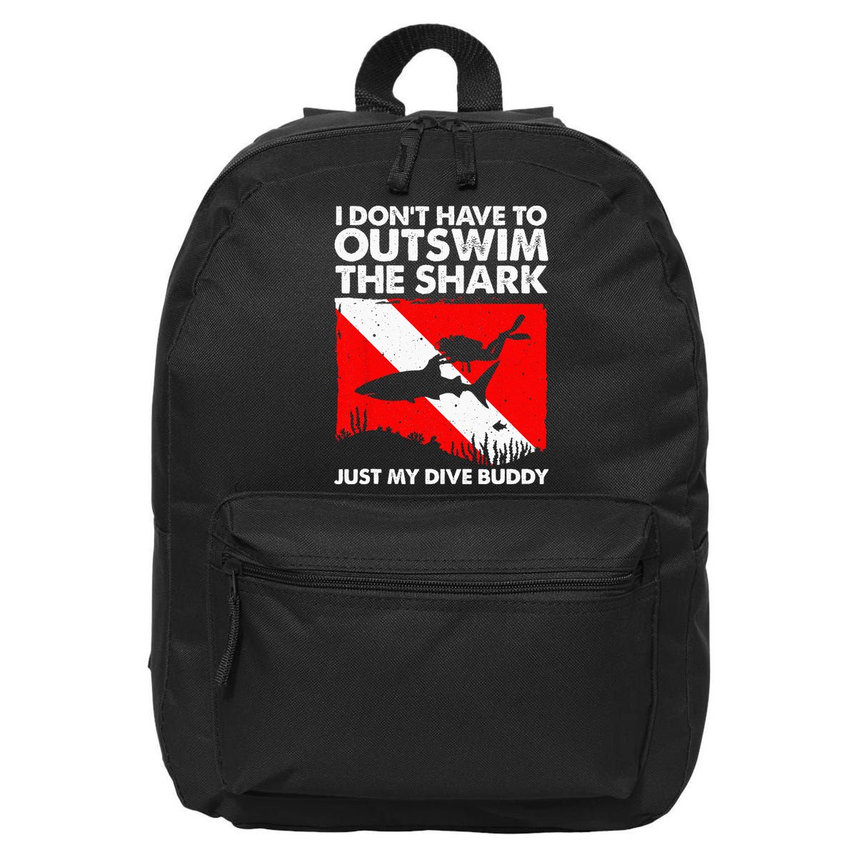 Funny Scuba Diving Design For  Shark Diving Buddy 16 in Basic Backpack