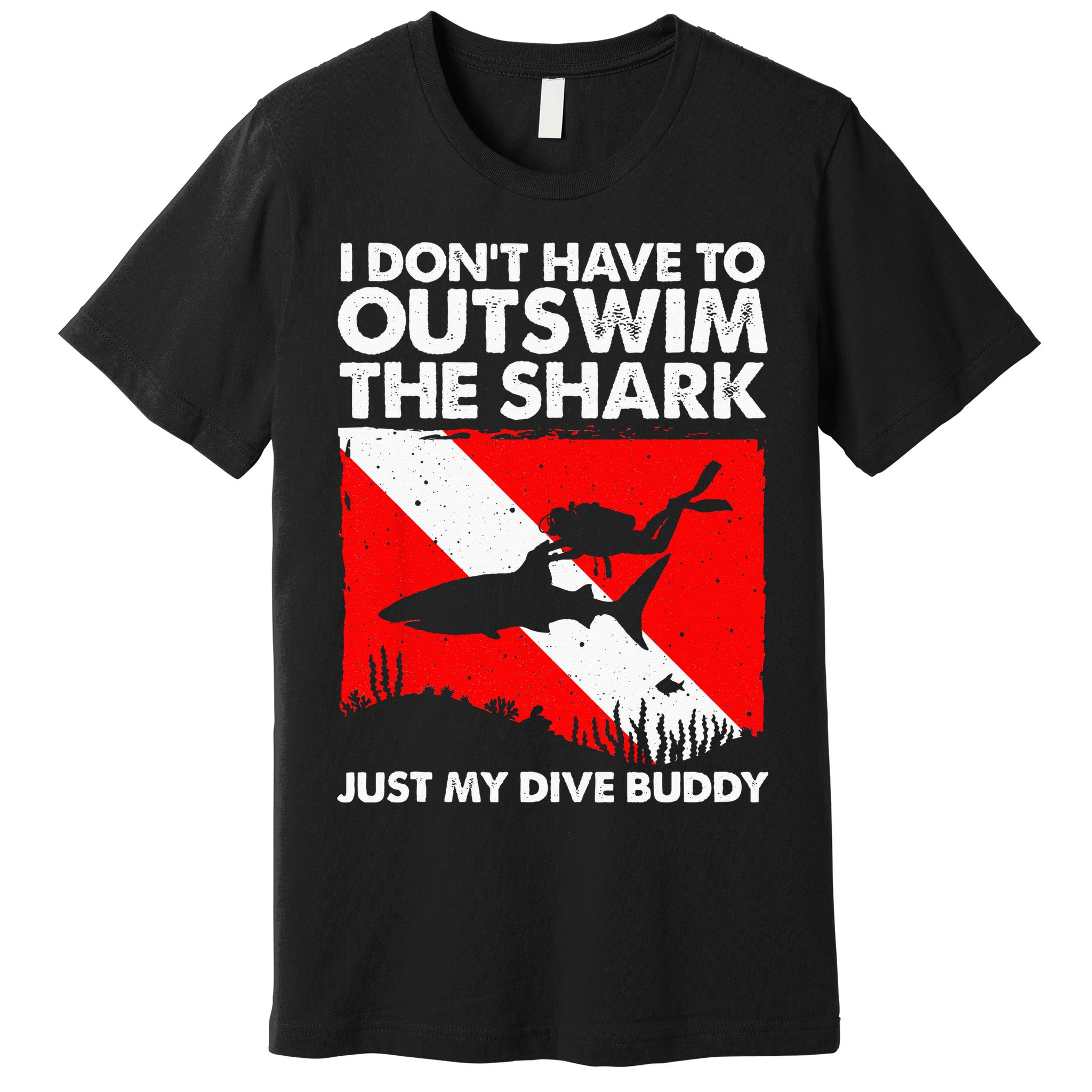 Funny Scuba Diving Design For  Shark Diving Buddy Premium T-Shirt