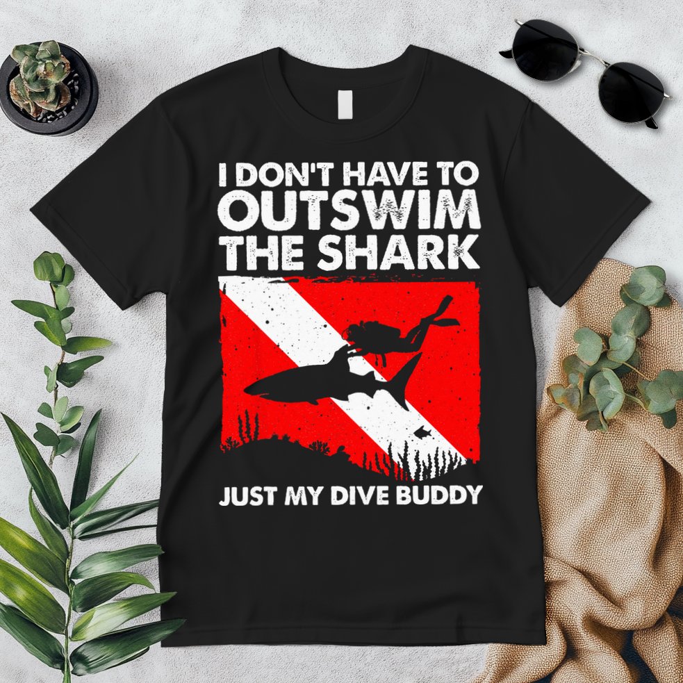 Funny Scuba Diving Design For  Shark Diving Buddy Premium T-Shirt