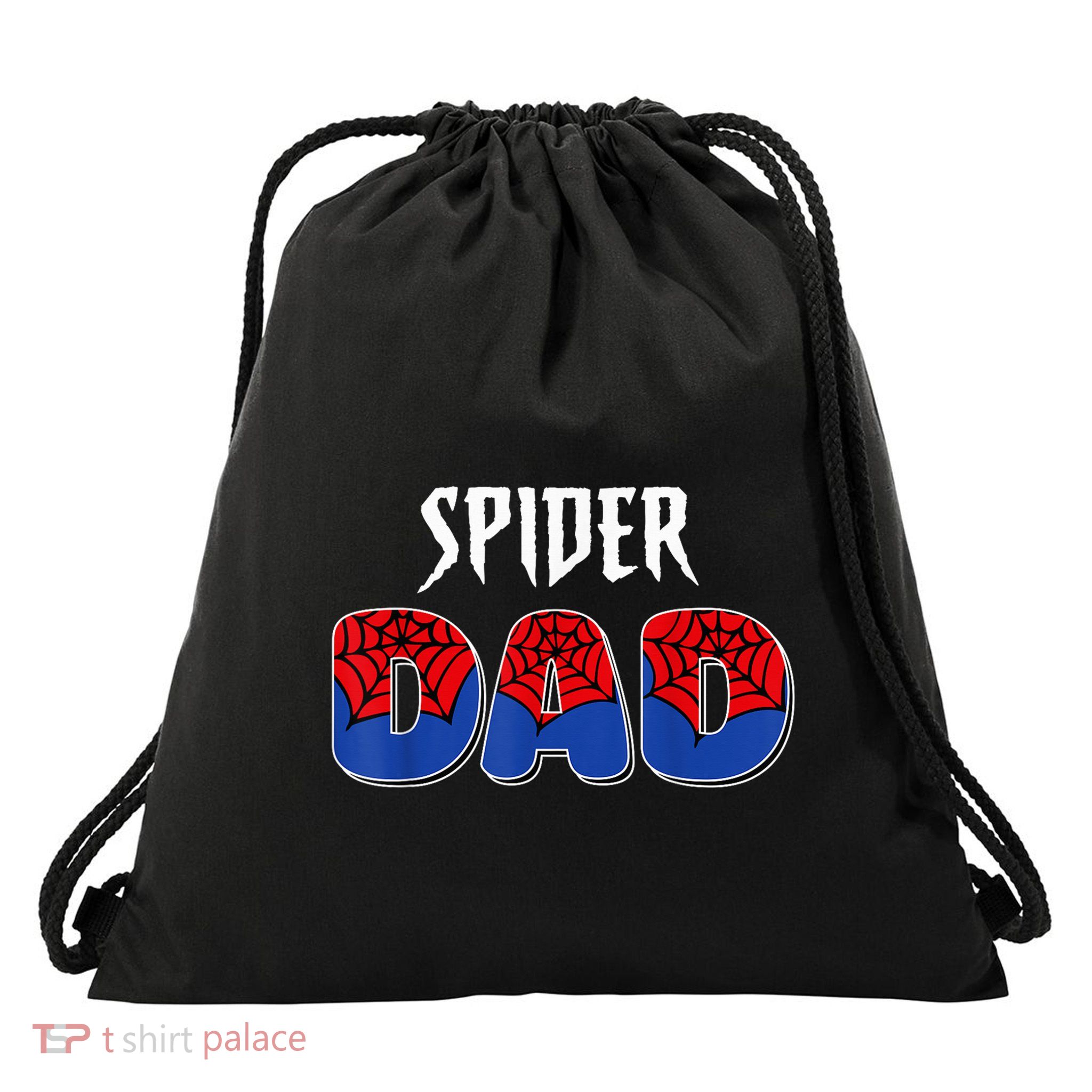 Funny Spider Dad Design Male Parents Spider Love Drawstring Bag