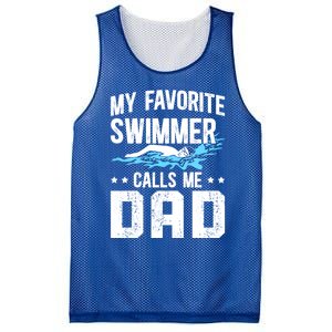 Favorite Swimmer Dad Swim Dad Swimming Father Of A Swimmer Cool Gift Mesh Reversible Basketball Jersey Tank