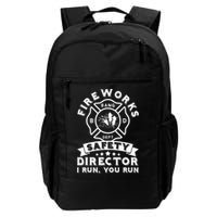 Fireworks Safety Director I Run You Run Bang Dept Patriotic Backpack