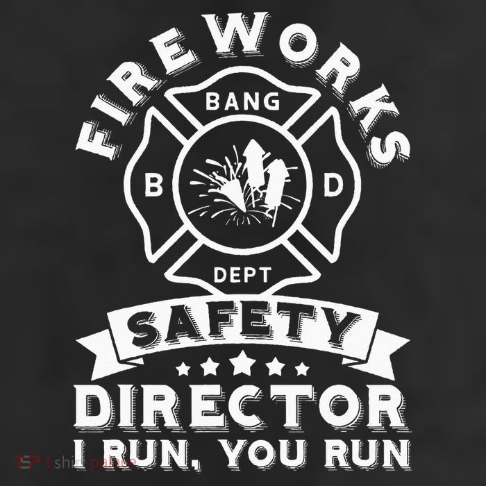 Fireworks Safety Director I Run You Run Bang Dept Patriotic 25L Jumbo Tote