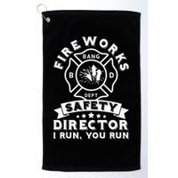 Fireworks Safety Director I Run You Run Bang Dept Patriotic Golf Towel