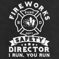 Fireworks Safety Director I Run You Run Bang Dept Patriotic Golf Towel
