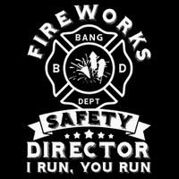 Fireworks Safety Director I Run You Run Bang Dept Patriotic Crop Top