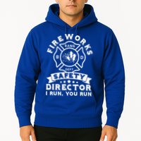 Fireworks Safety Director I Run You Run Bang Dept Patriotic Hoodie