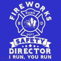 Fireworks Safety Director I Run You Run Bang Dept Patriotic 16 in Basic Backpack