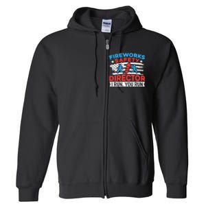 Fireworks Safety Director I Run You Run Funny 4th Of July Full Zip Hoodie