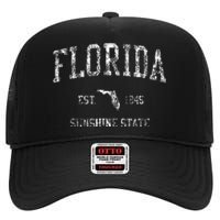 Florida Sports Design Floridian Fl High Crown Mesh Back Trucker Hat